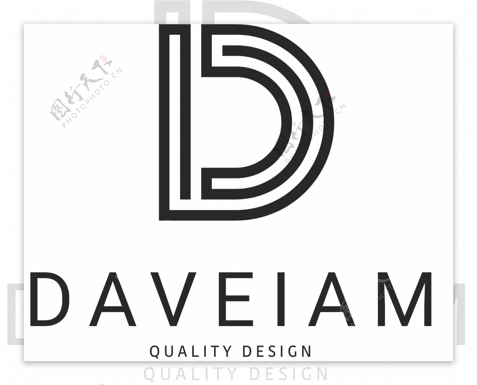 矢量logo标志D字母元素