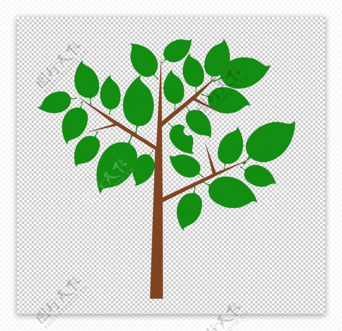 树木植物标志图形图标装饰素材