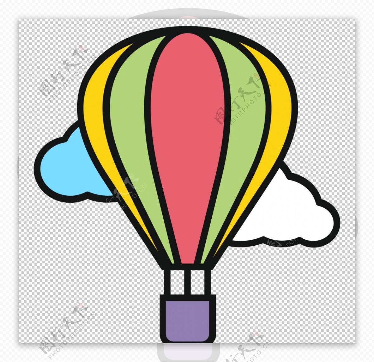 热气球工具图标图形标志素材