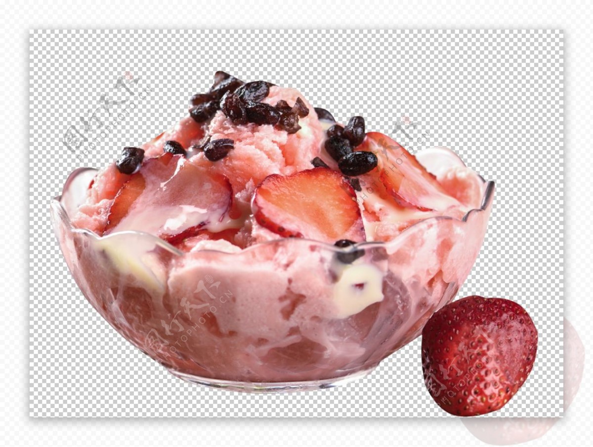 草莓冰淇淋饮品夏季海报素材