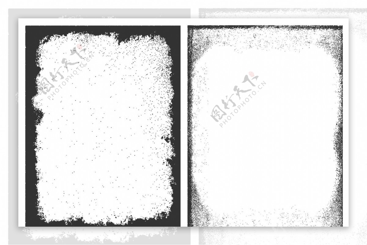 黑白水墨边框图片