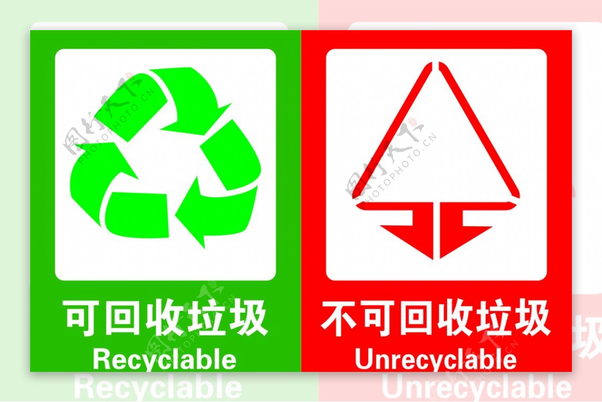 可回收垃圾不可回收垃圾