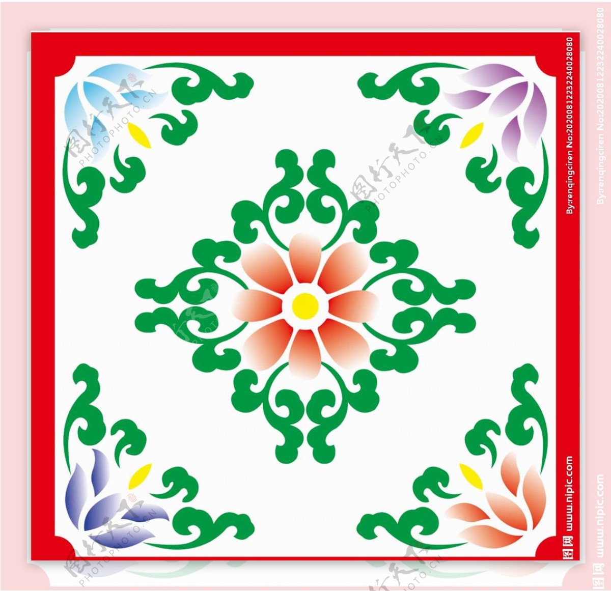 藏式花纹素材