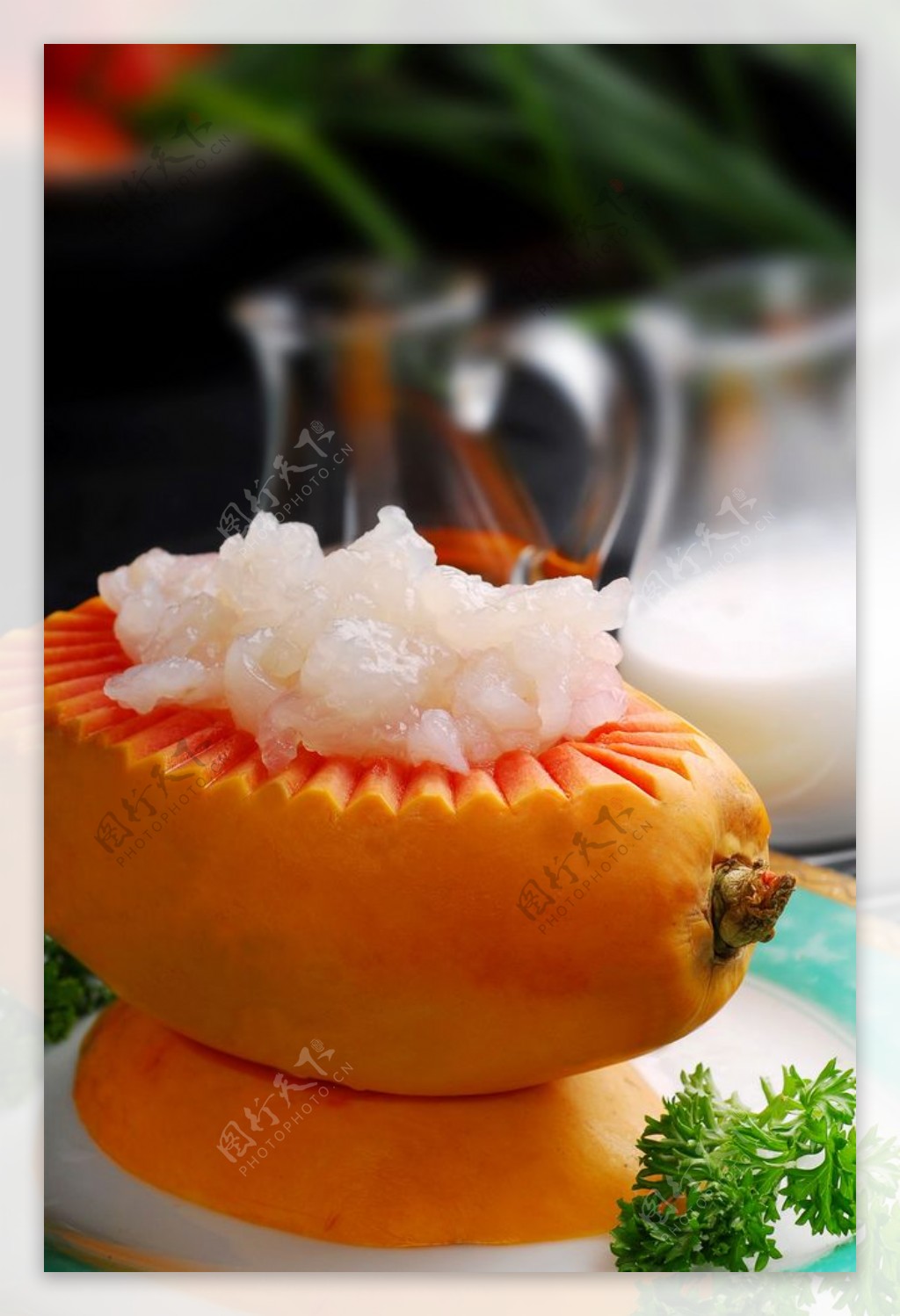 只木瓜炖雪蛤