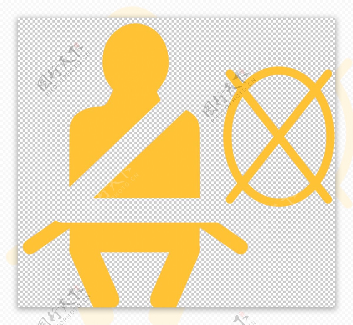 汽车安全标志标识图形图标素材