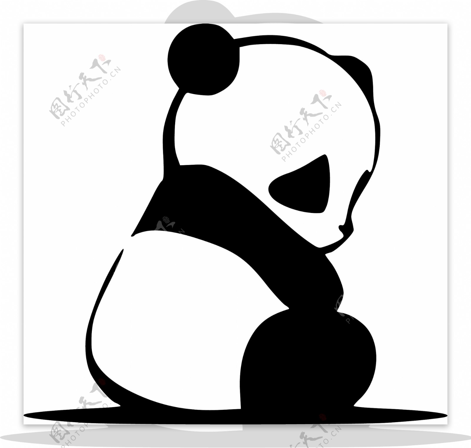 可爱熊猫插图图片