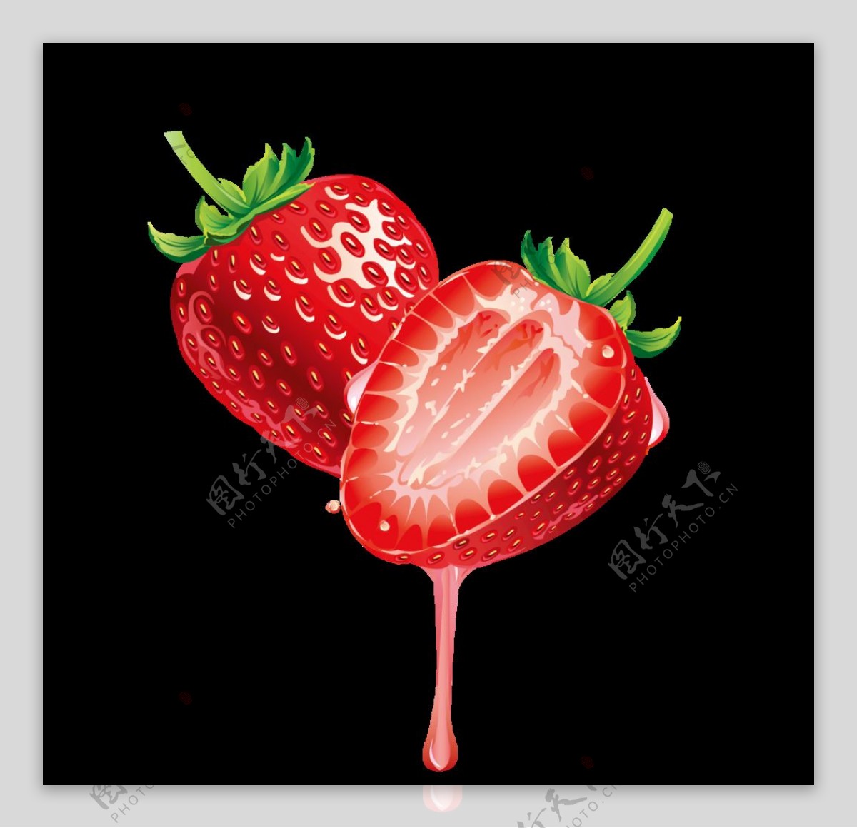 免抠水果草莓