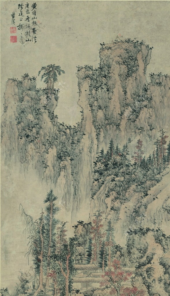 传统山水水墨国画