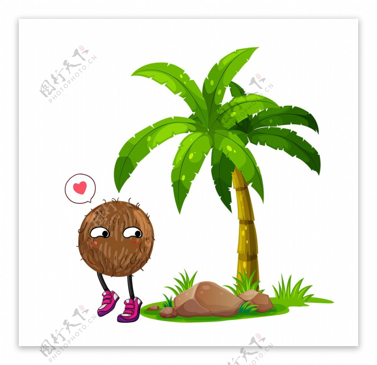 卡通椰子卡通椰子树图片