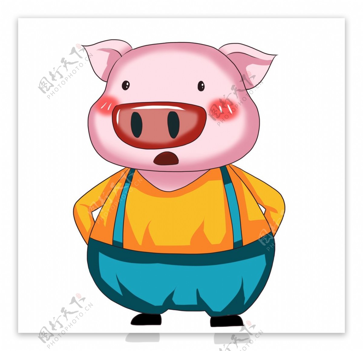 卡通猪猪插画图片
