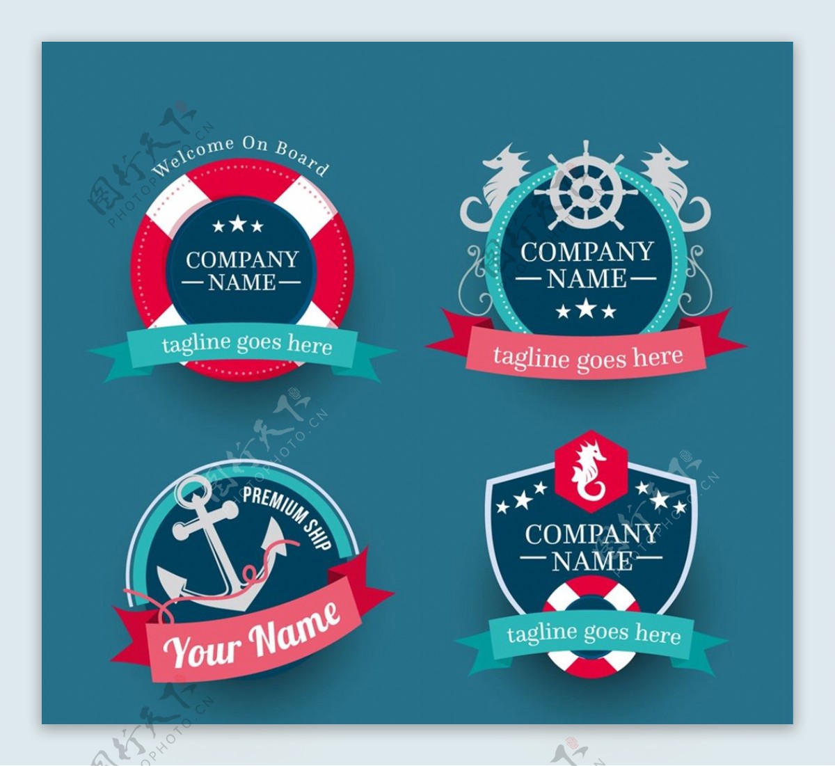 航海商务徽章图片