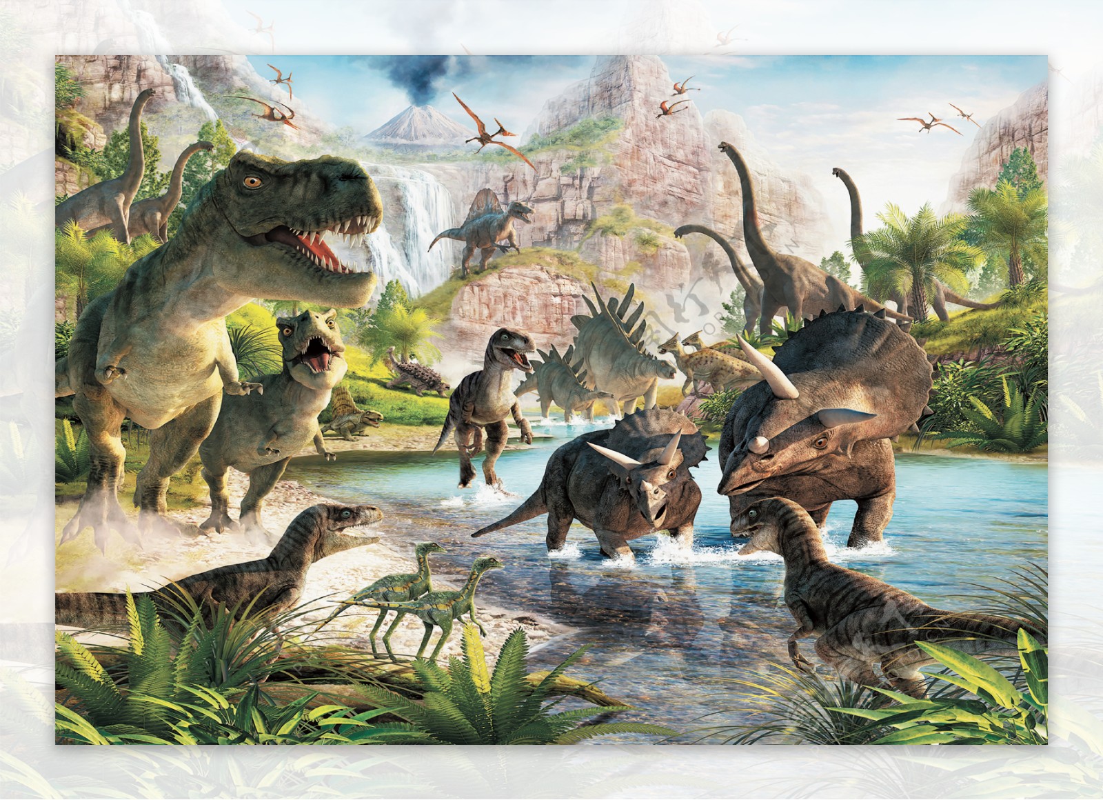 侏罗纪恐龙时代装饰图图片
