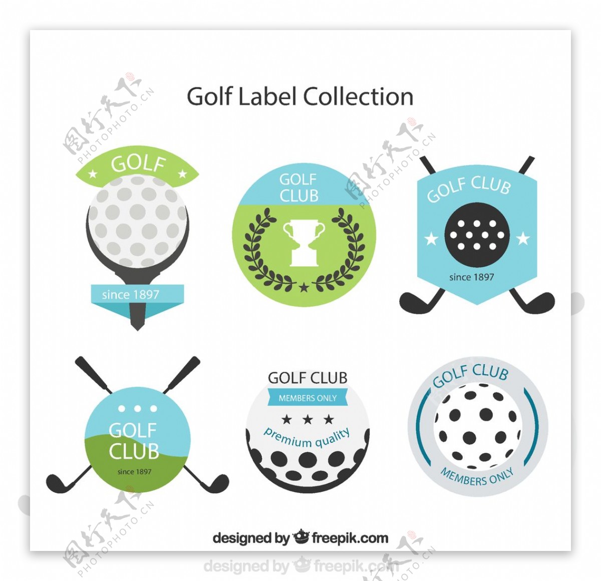 高尔夫标签设计图片