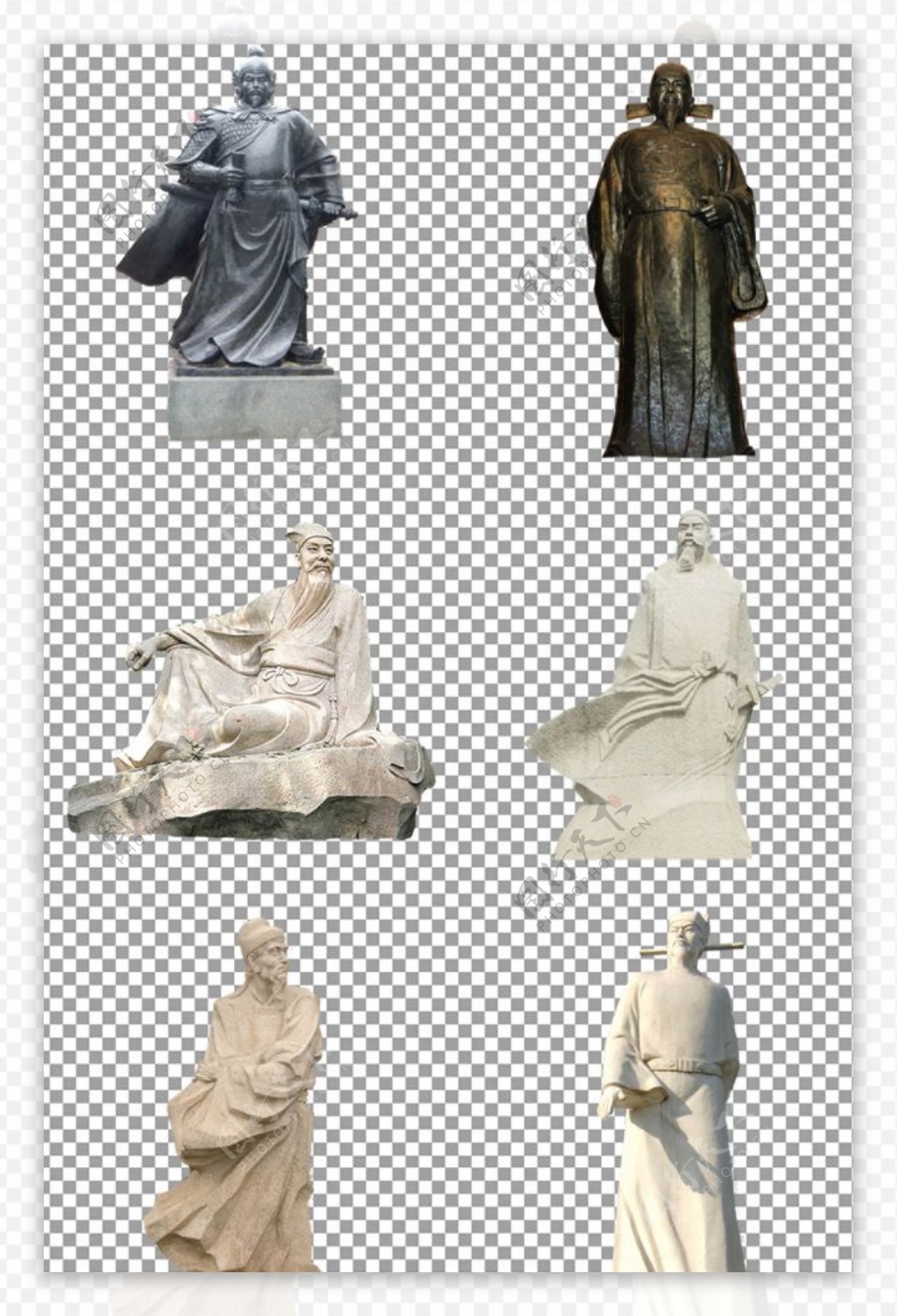 古代著名名人雕像图片