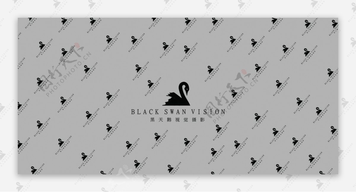 黑天鹅视觉摄影logo图片