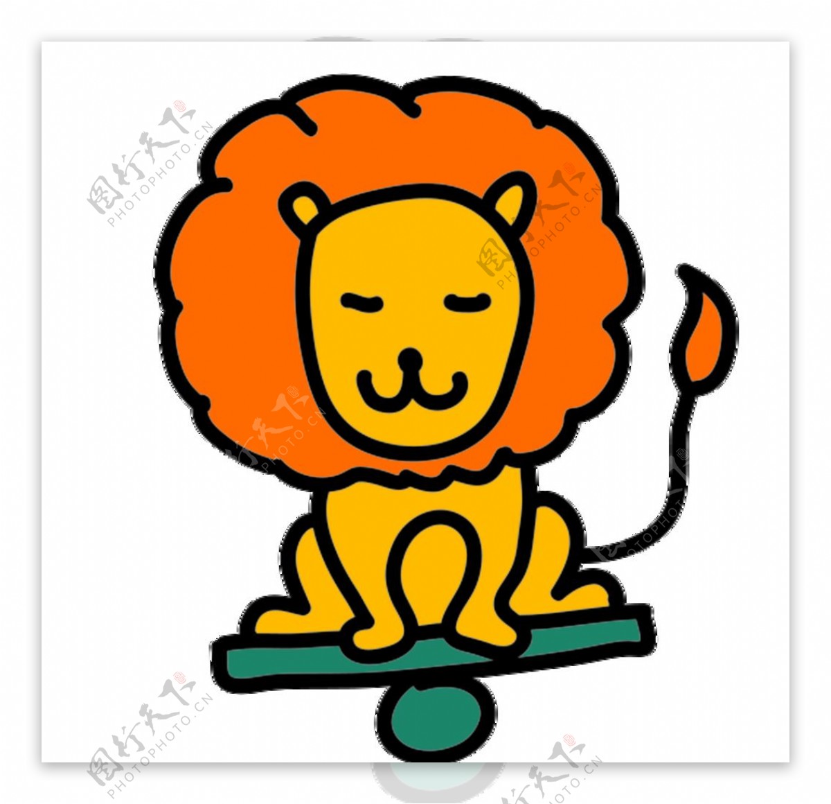 卡通手绘狮子图标图片
