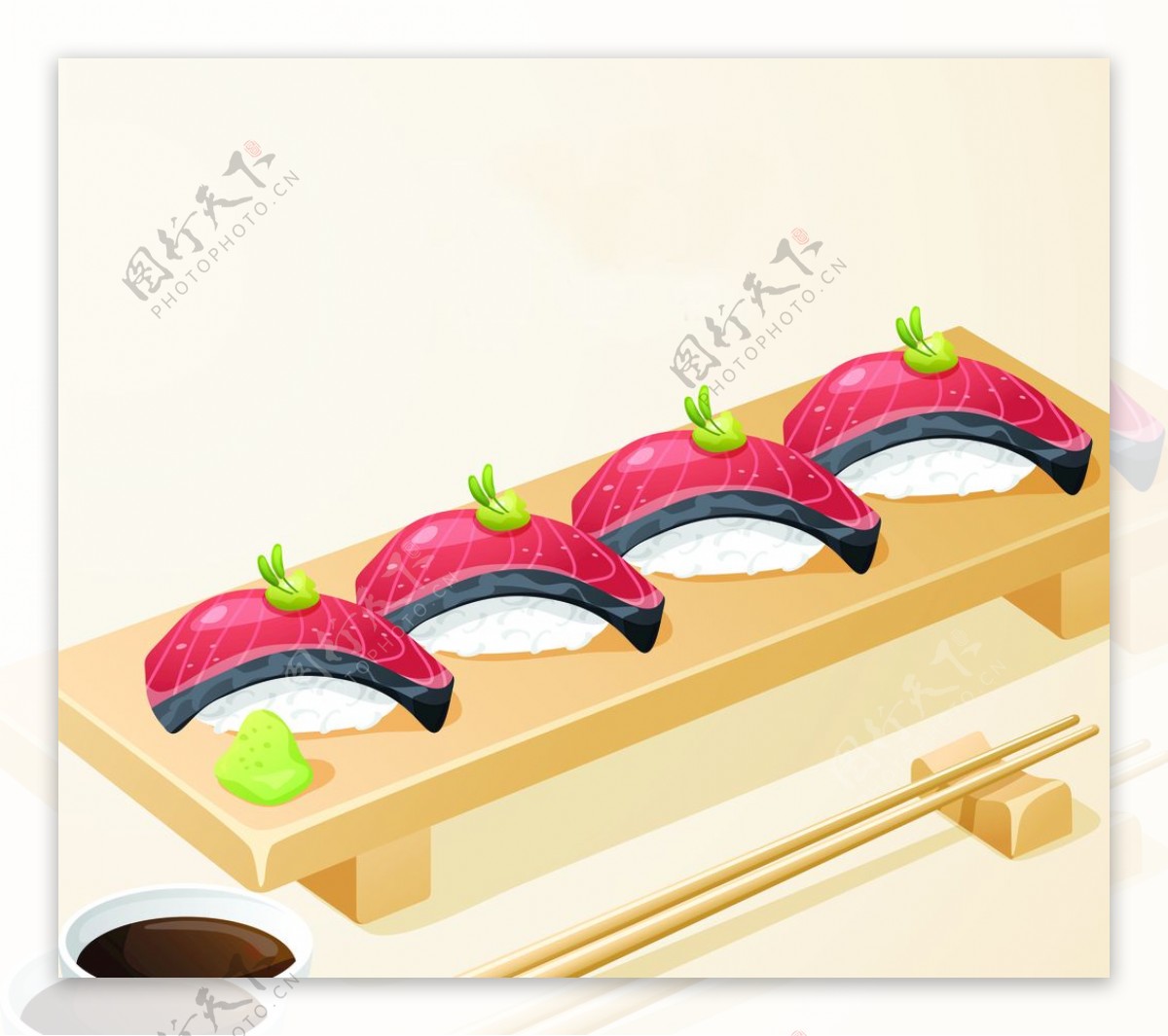 美食寿司漫画海报图片
