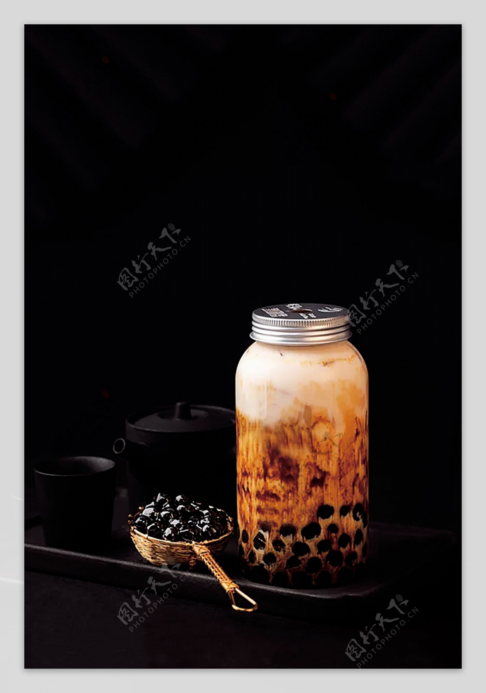 黑糖珍珠奶茶图片