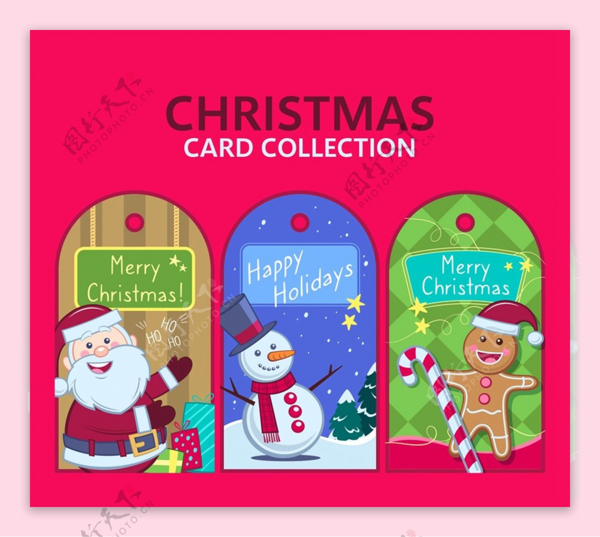 圣诞节吊牌卡片图片