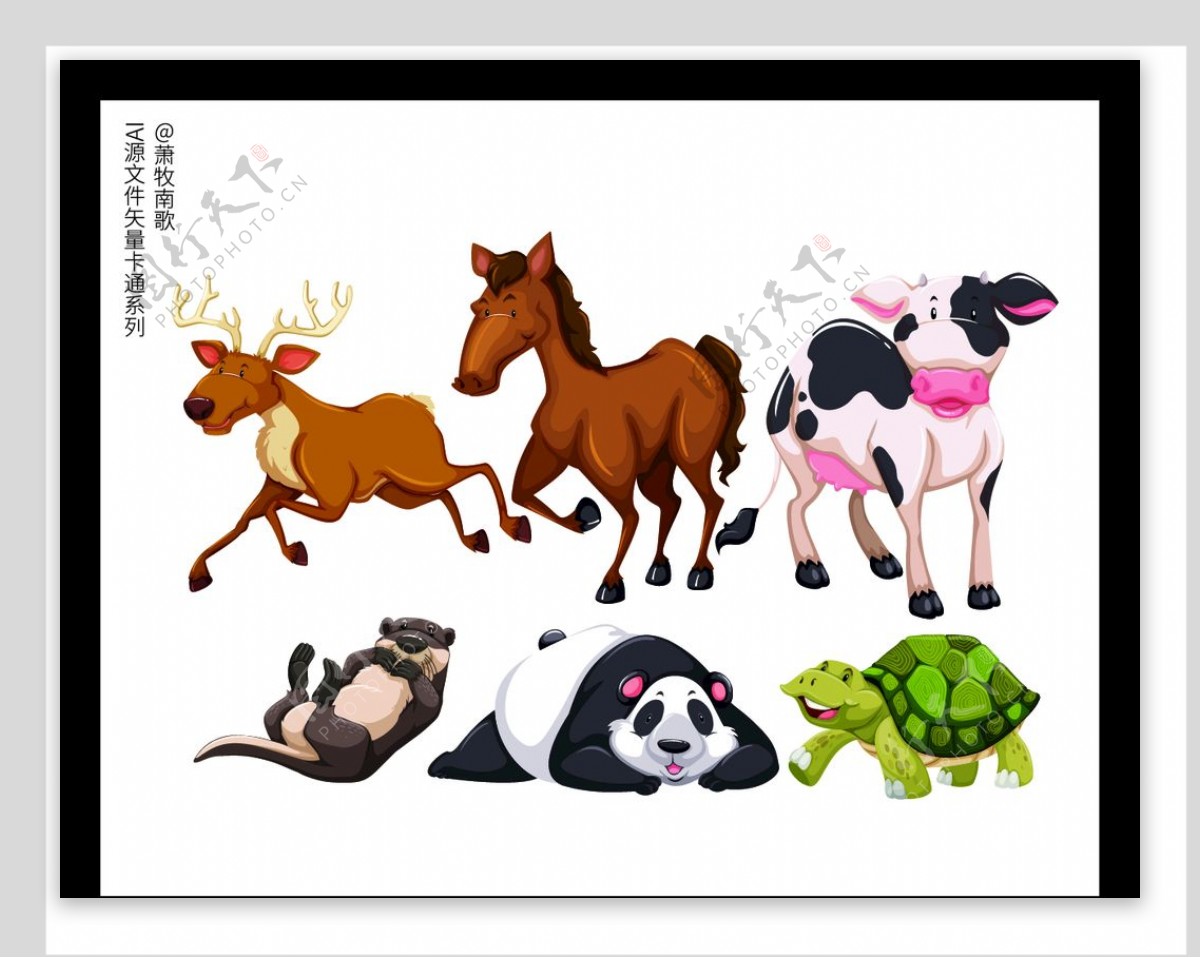 动物卡通矢量AI源文件图片