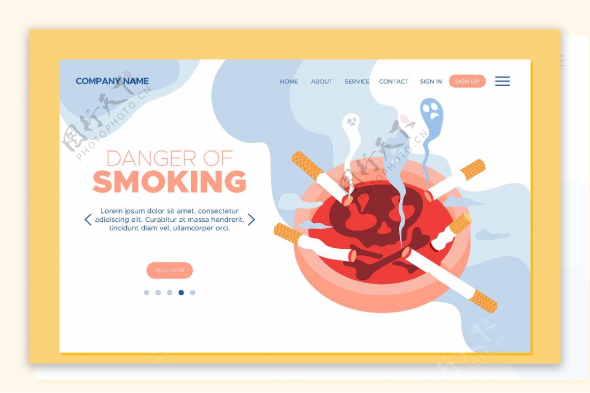 吸烟危险网页图片