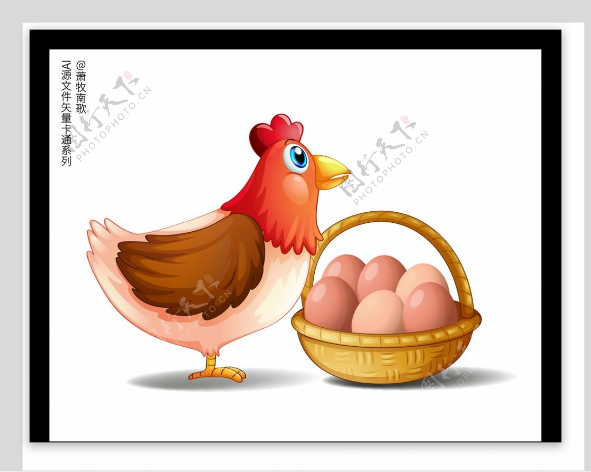 母鸡卡通矢量AI源文件图片