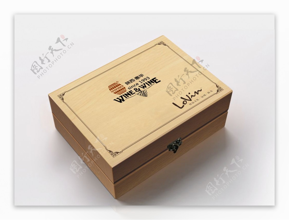 惠华进口红酒大木盒效果图图片