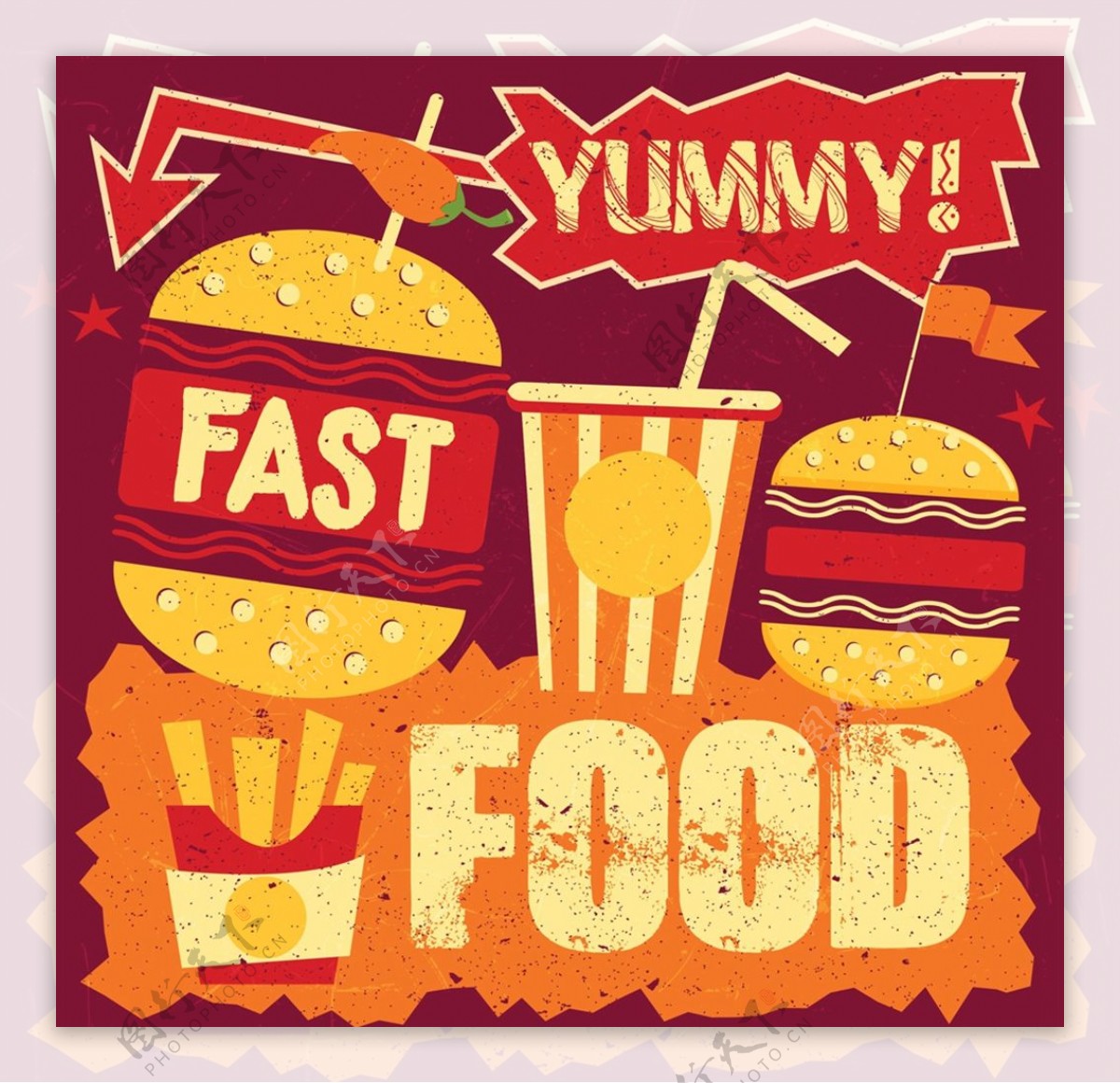 快餐食品海报图片