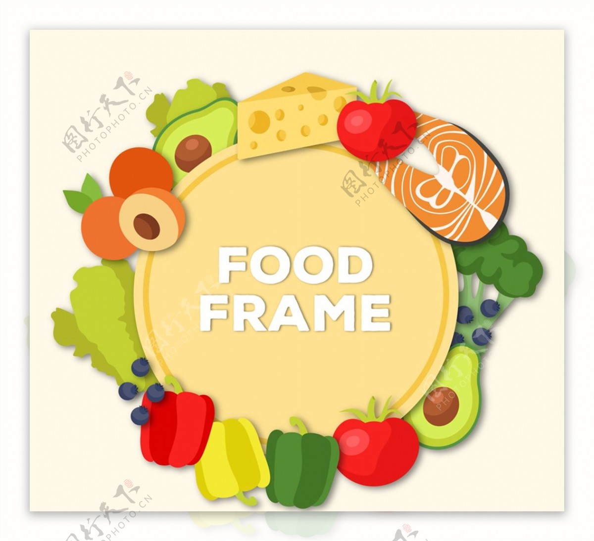创意食物框架图片