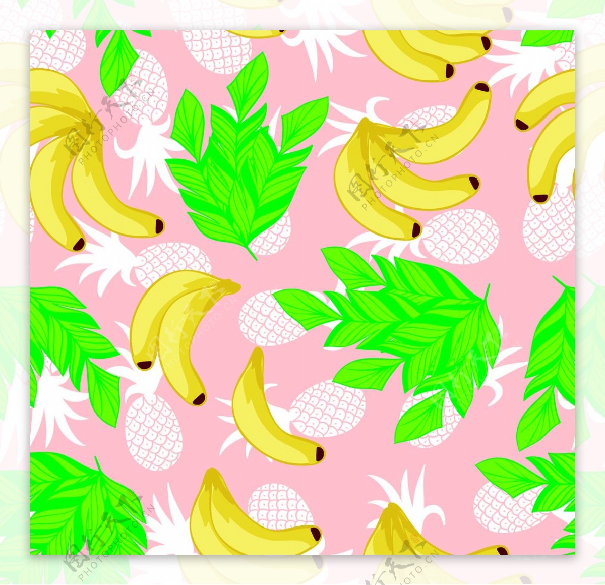 香蕉菠萝图片
