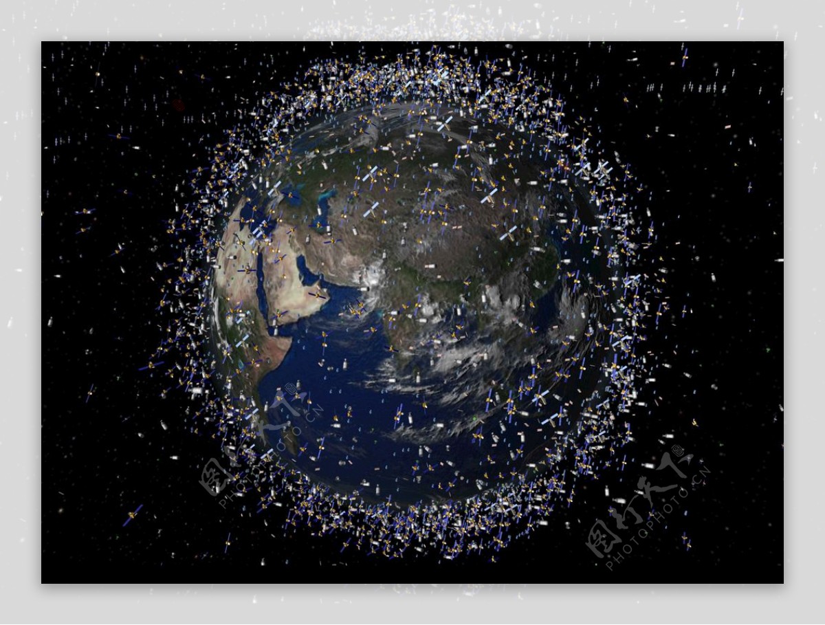地球太空垃圾图片