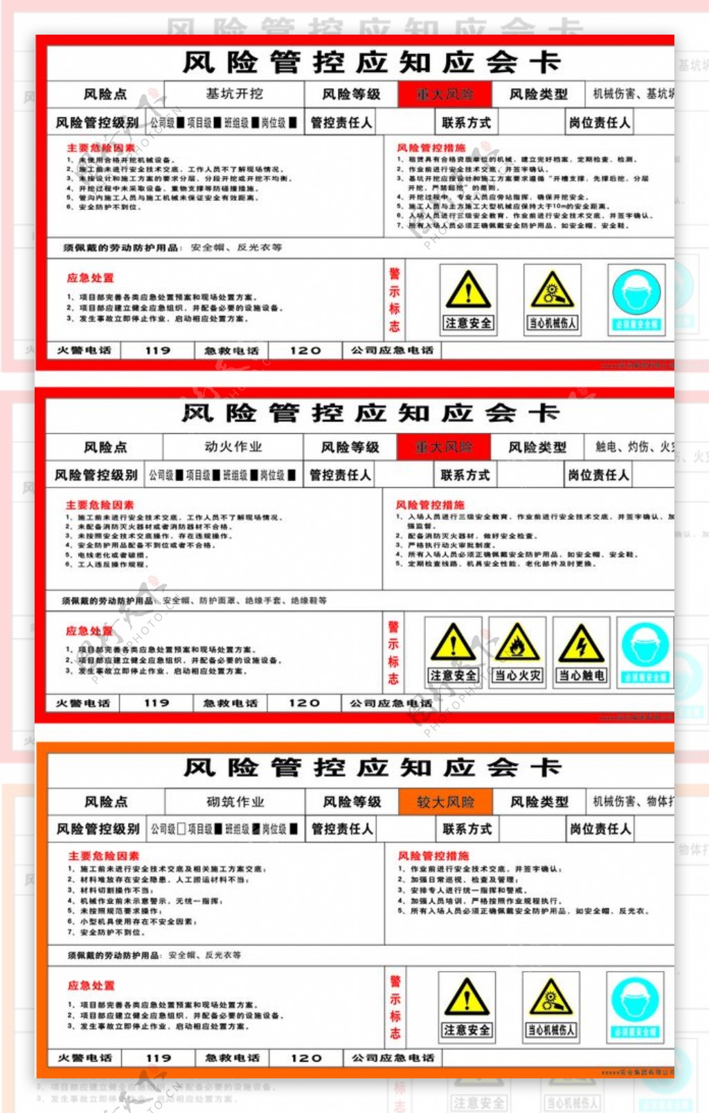 风险管控应知应会卡图片