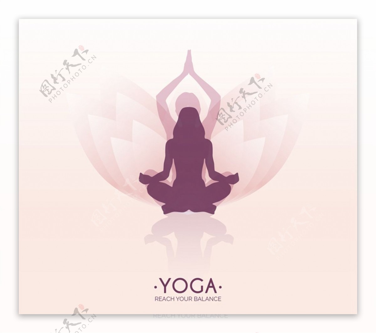 瑜伽女子标志图片