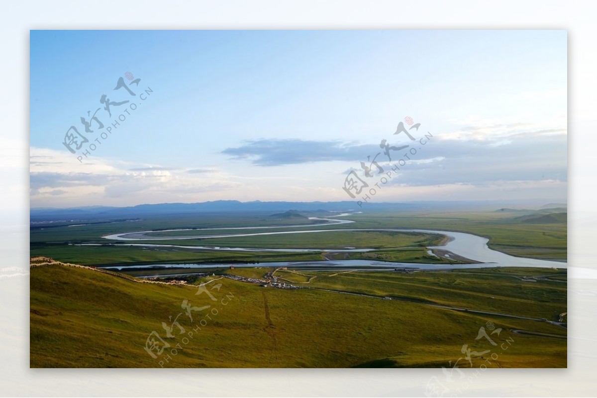草原黄河风景图片