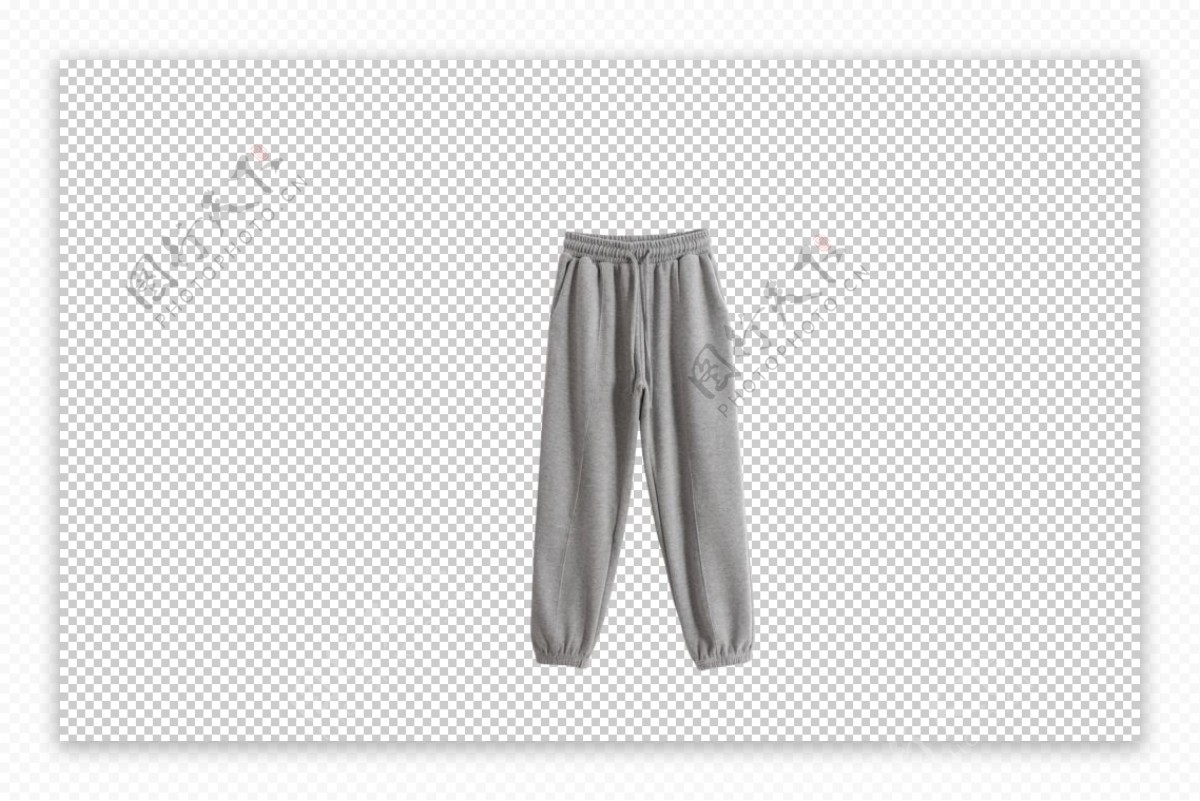 灰色休闲长裤图片