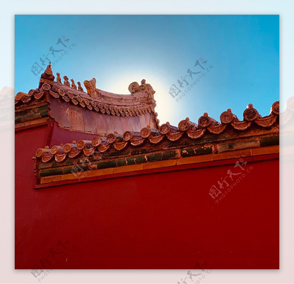 传统红墙建筑艺术红色图片