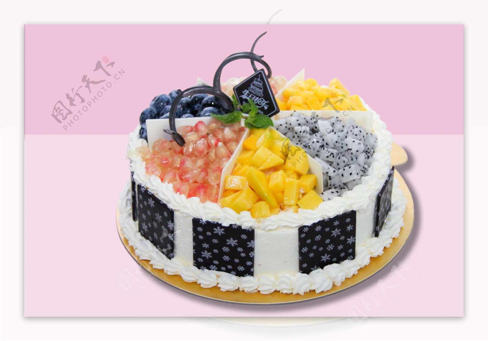 水果蛋糕六寸,6寸水果蛋糕图片大全_大山谷图库