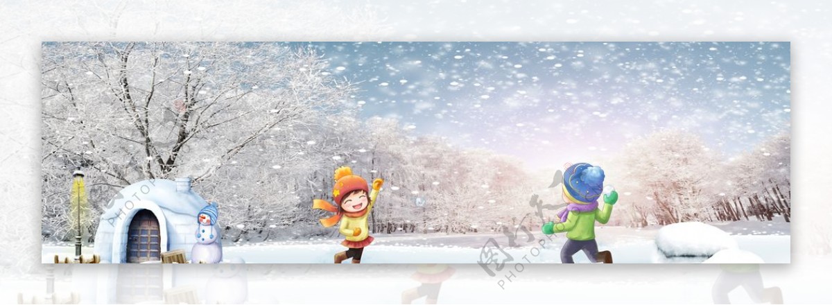 圣诞节冬季活动背景海报素材图片