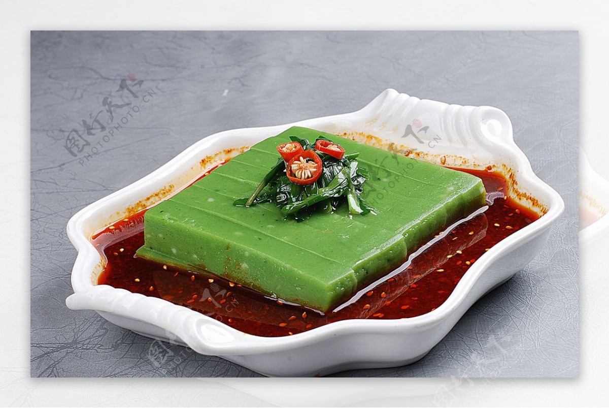 豫菜翡翠绿搅团图片