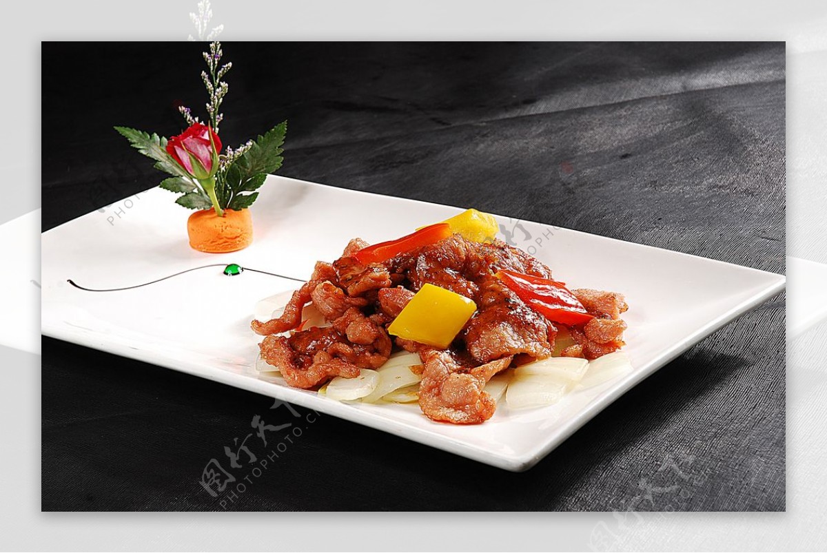 豫菜黑椒野猪肉图片