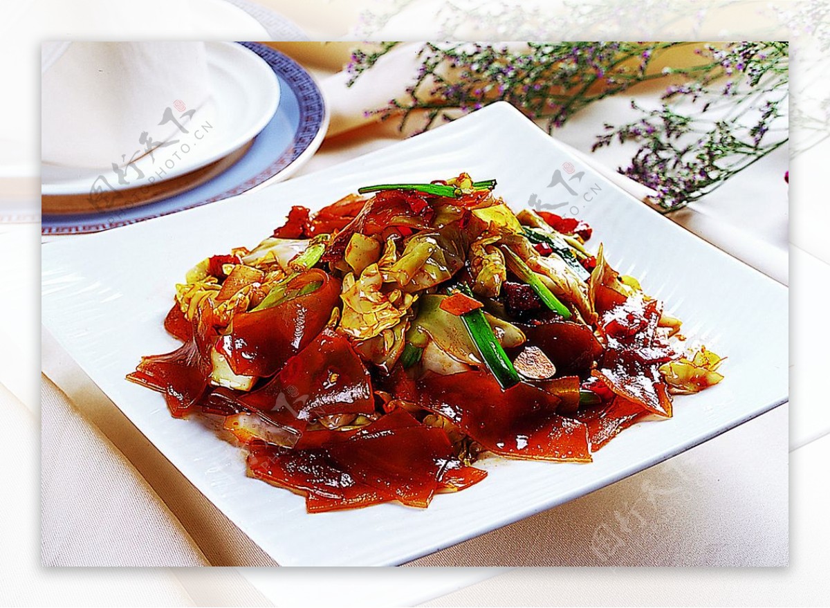 豫菜泡菜咸肉炒菬皮图片