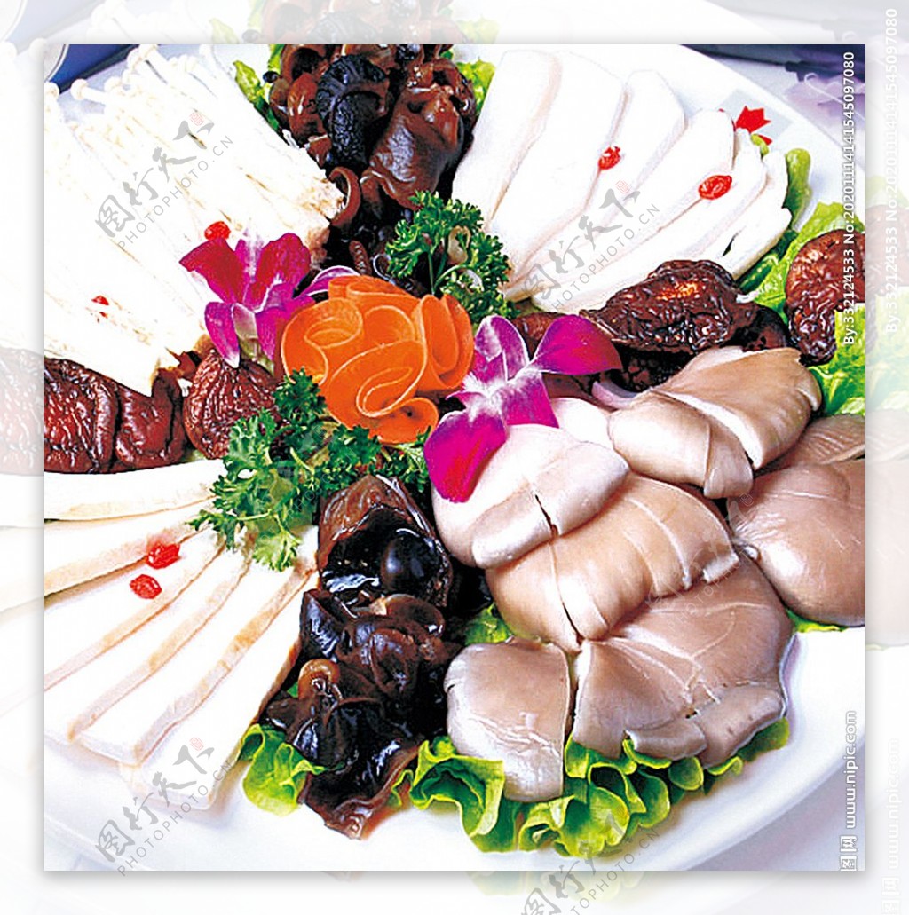 豫菜鲜菌六排图片
