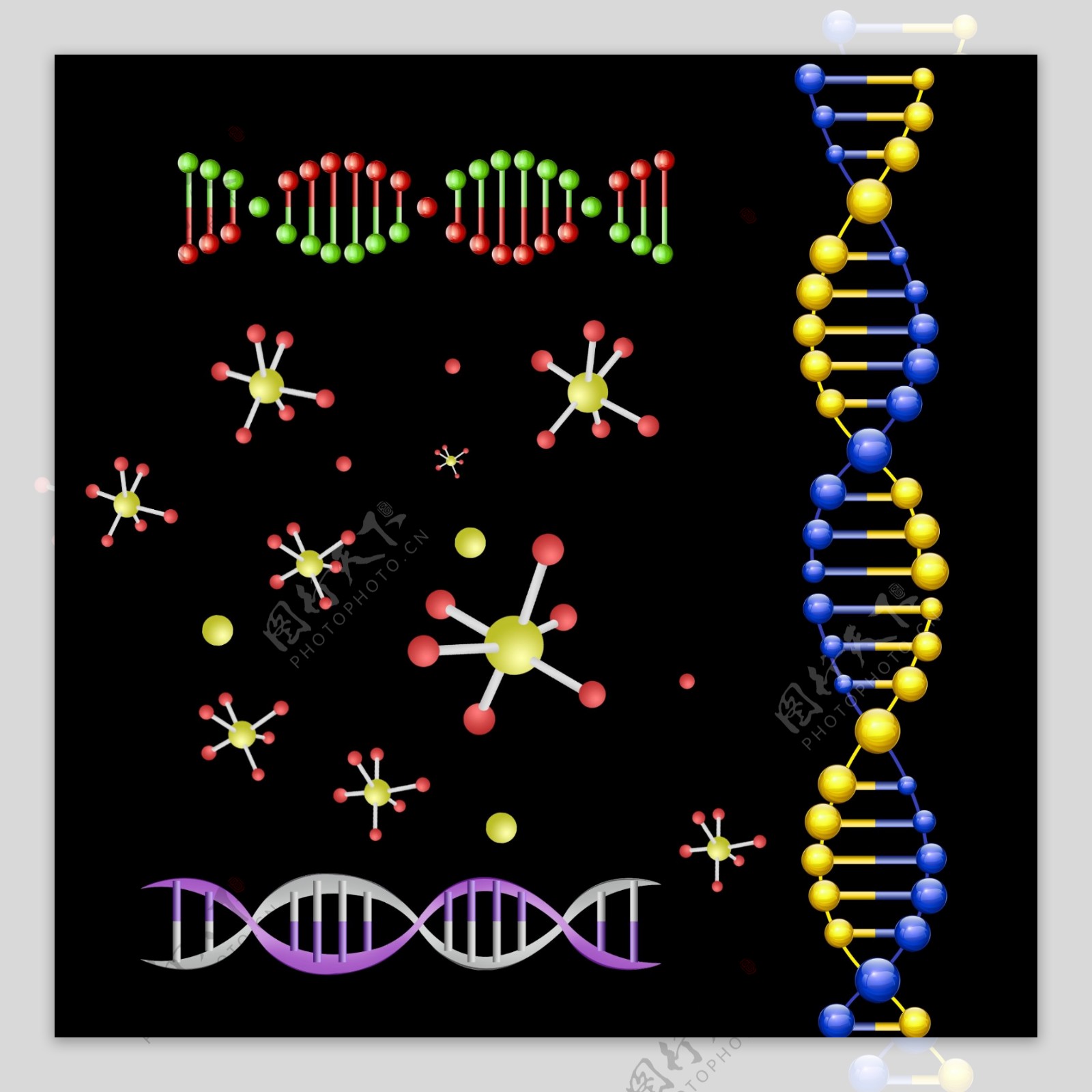 药分子DNA医疗分解图片
