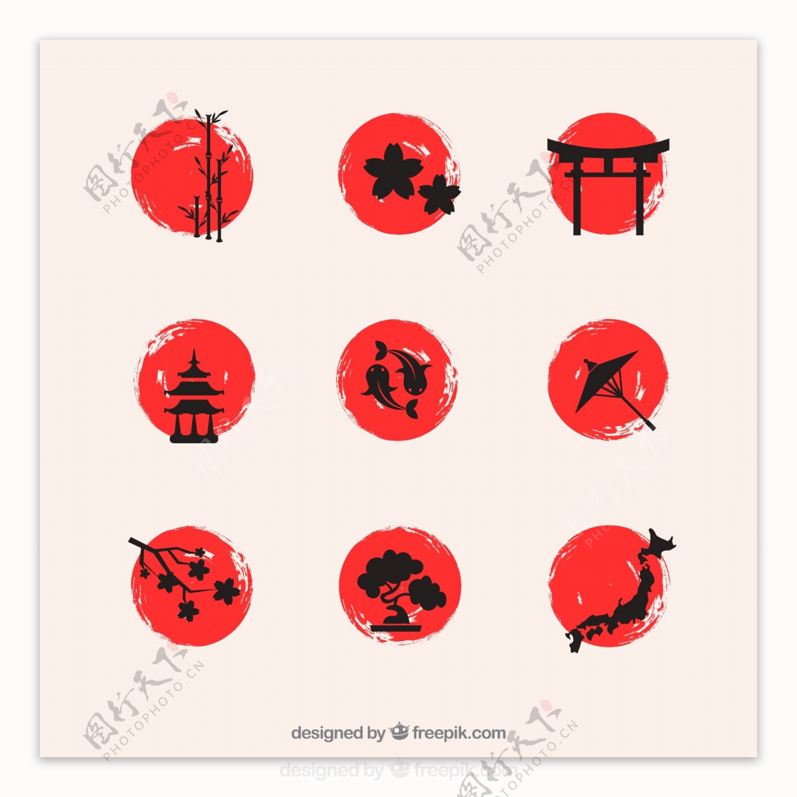 日本元素图标图片