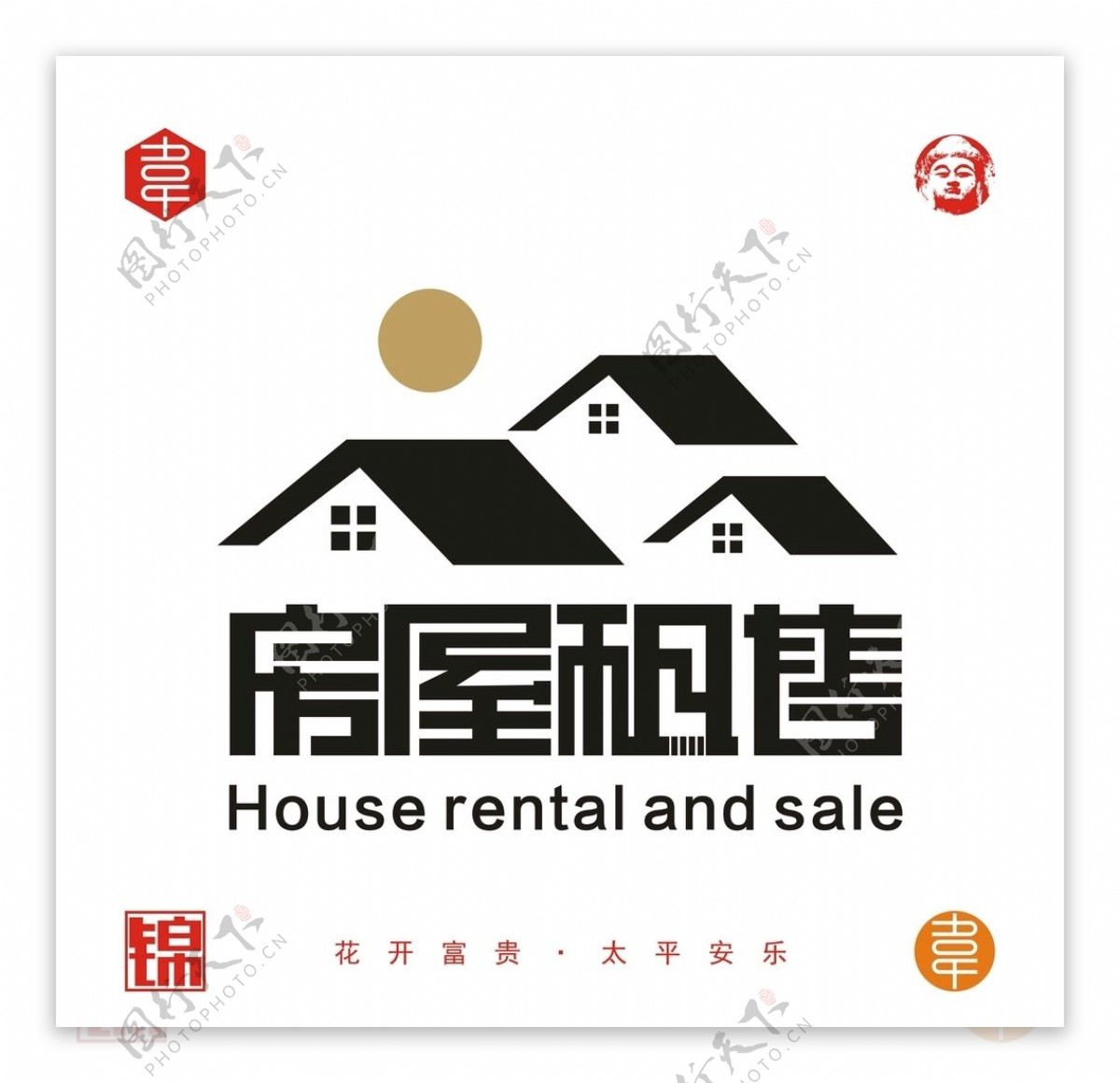 房屋租售矢量logo图片