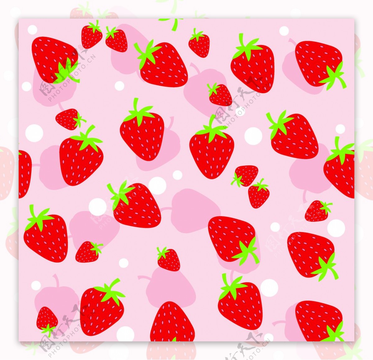 新鲜的草莓手绘插画图片-图行天下素材网
