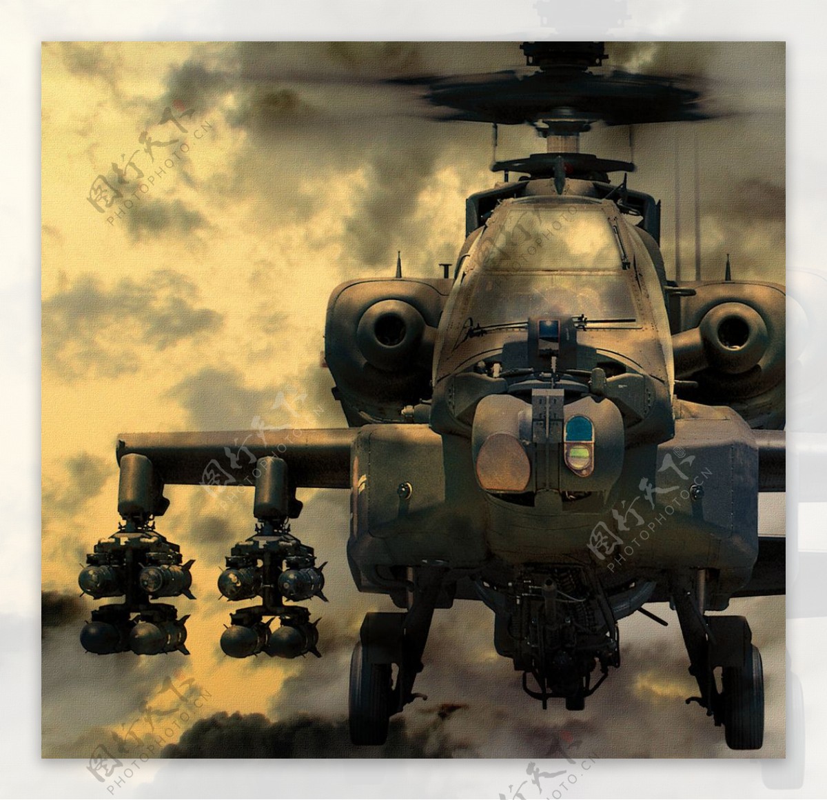 直升机螺旋桨战斗机背景海报素材图片