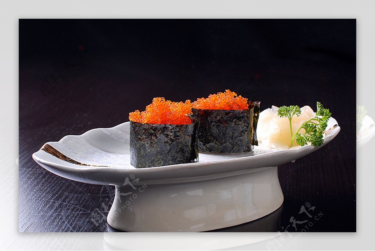 寿司蟹籽寿司图片