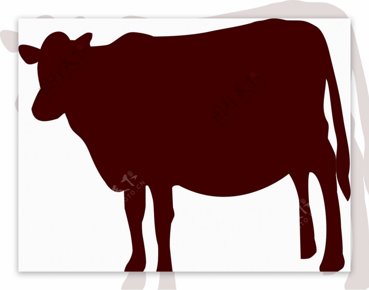 牛形状矢量和牛图片