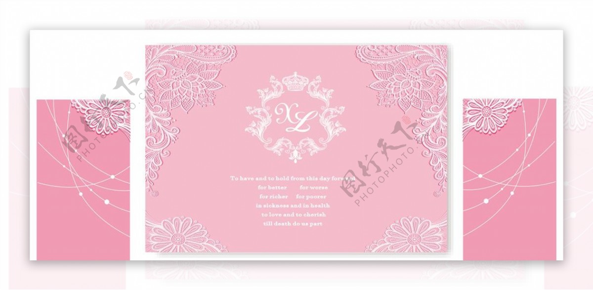 粉红色婚礼背景图片